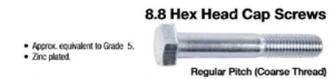 8.8 Hex Head Cap Screw (Metric)